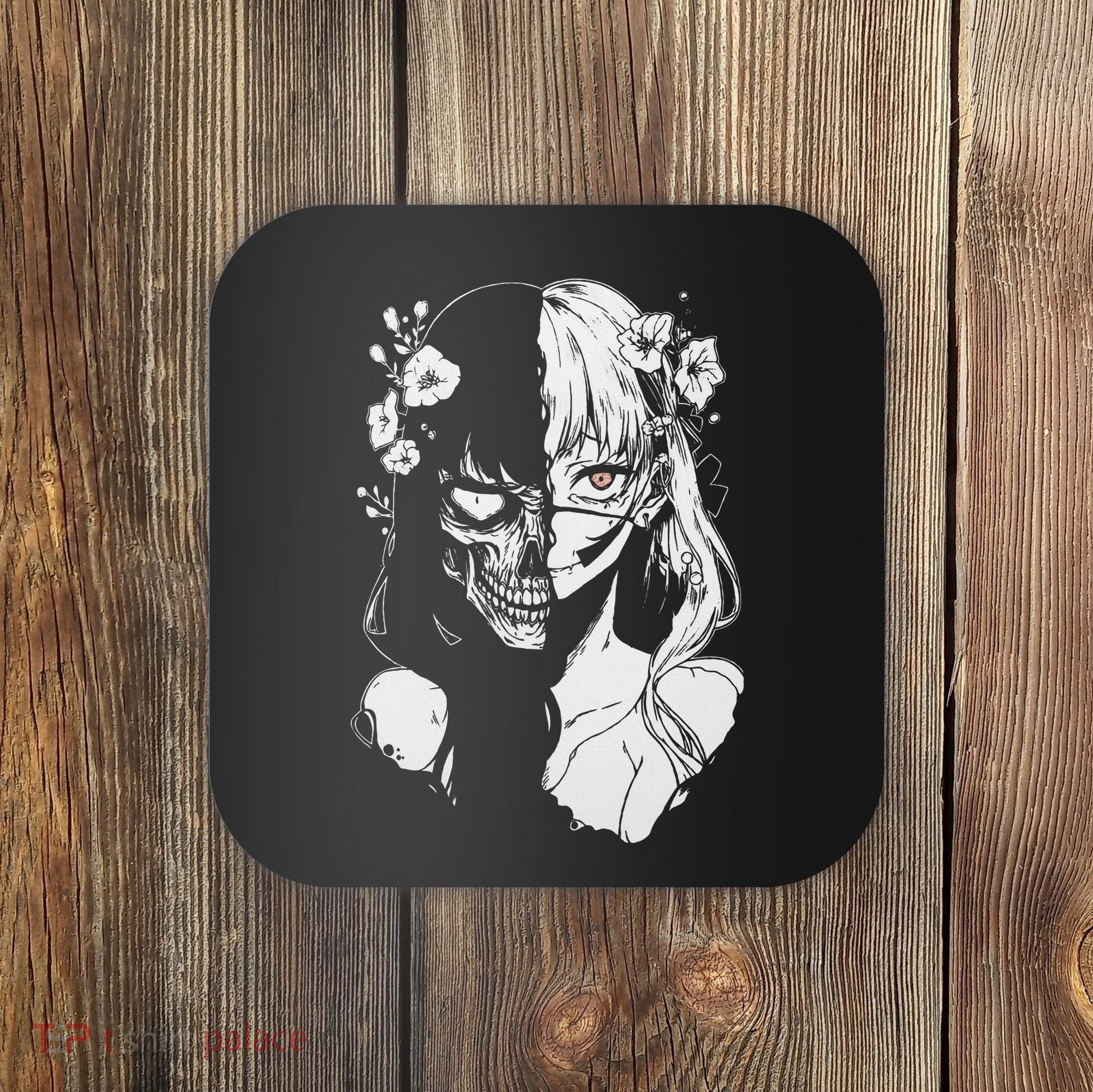 Horror Anime Manga Harajuku Gothic Grunge Aesthetic Coaster