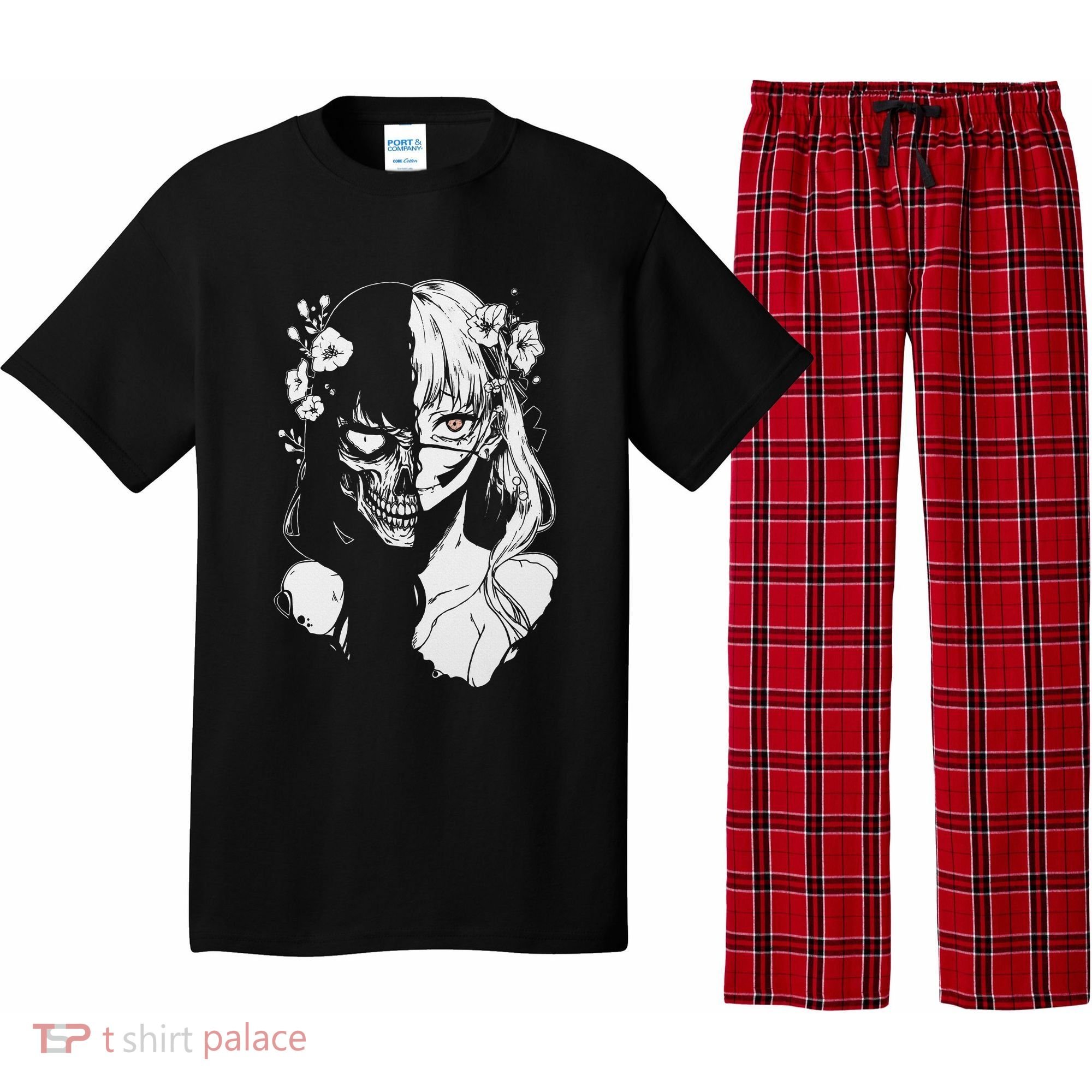 Horror Anime Manga Harajuku Gothic Grunge Aesthetic Pajama Set