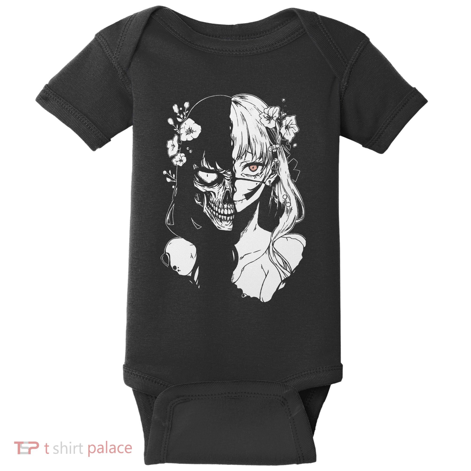 Horror Anime Manga Harajuku Gothic Grunge Aesthetic Baby Bodysuit