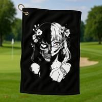 Horror Anime Manga Harajuku Gothic Grunge Aesthetic Golf Towel thumb 1