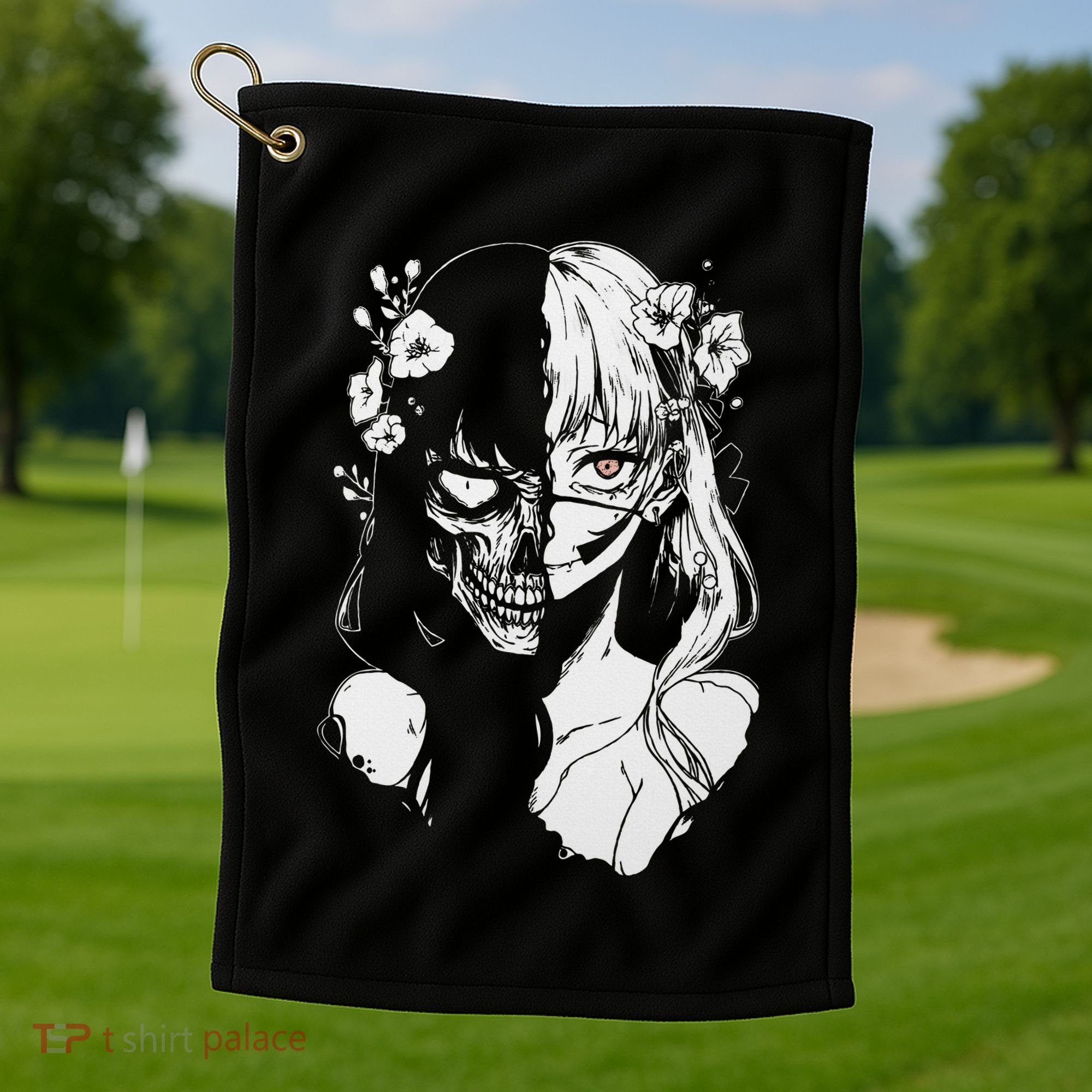 Horror Anime Manga Harajuku Gothic Grunge Aesthetic Golf Towel