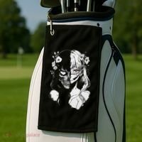 Horror Anime Manga Harajuku Gothic Grunge Aesthetic Golf Towel thumb 2