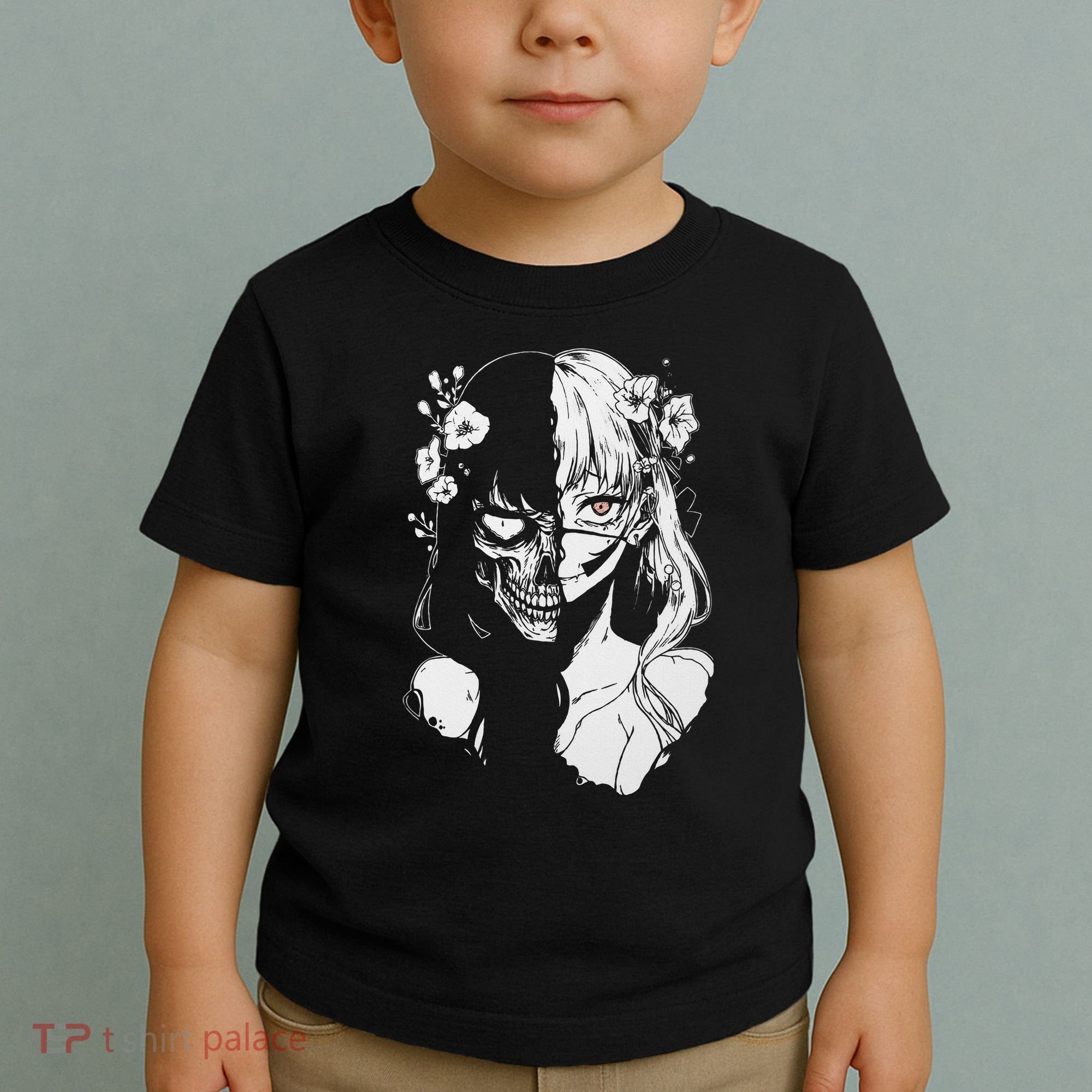 Horror Anime Manga Harajuku Gothic Grunge Aesthetic Toddler T-Shirt