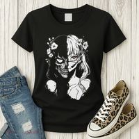 Horror Anime Manga Harajuku Gothic Grunge Aesthetic Women's T-Shirt thumb 3