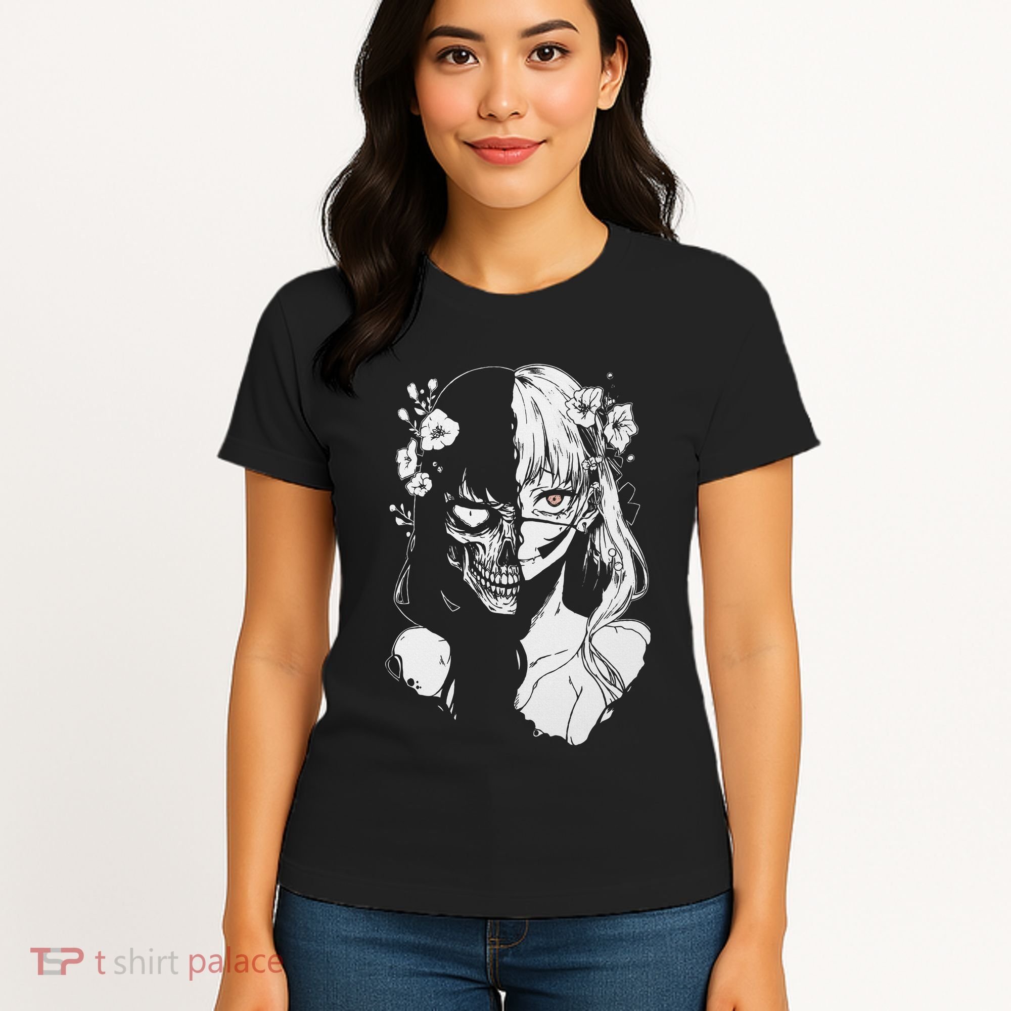 Horror Anime Manga Harajuku Gothic Grunge Aesthetic Women's T-Shirt