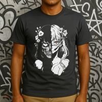 Horror Anime Manga Harajuku Gothic Grunge Aesthetic T-Shirt thumb 3