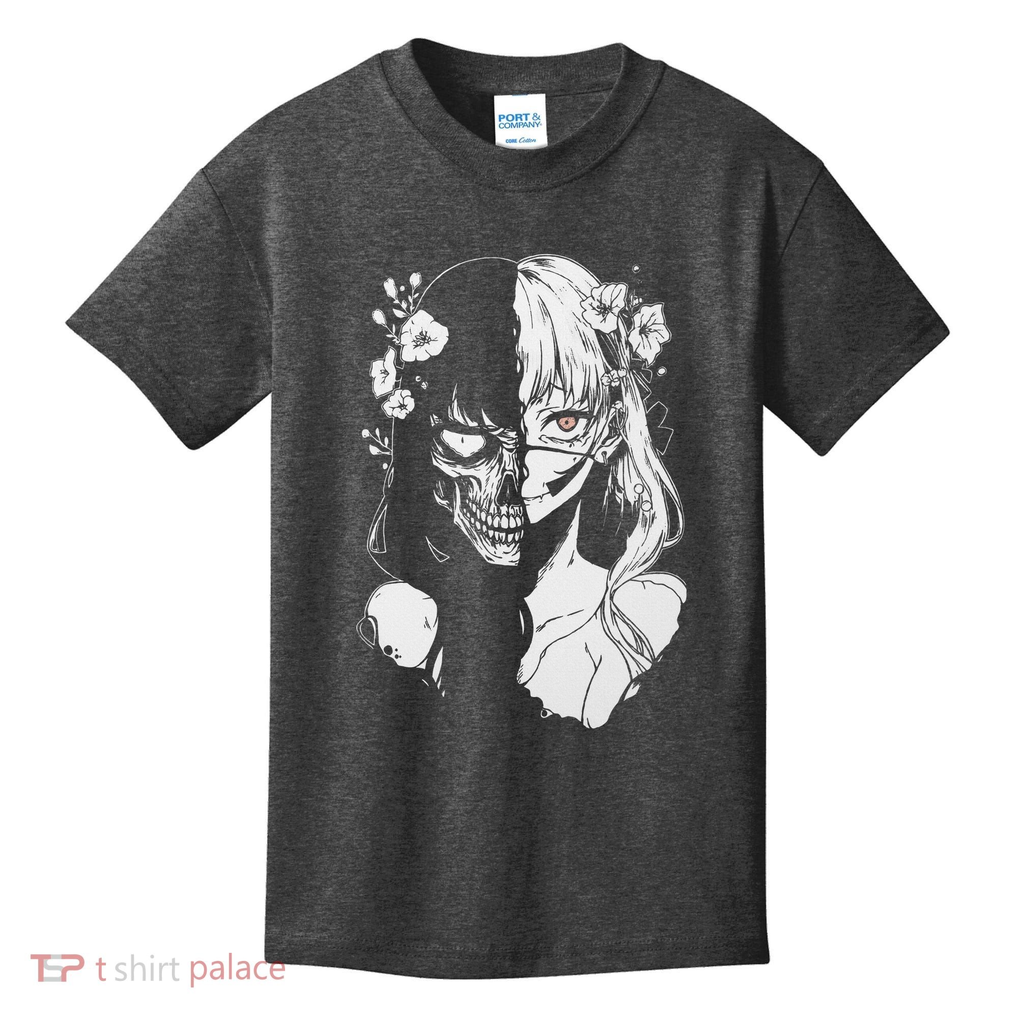 Horror Anime Manga Harajuku Gothic Grunge Aesthetic Kids T-Shirt