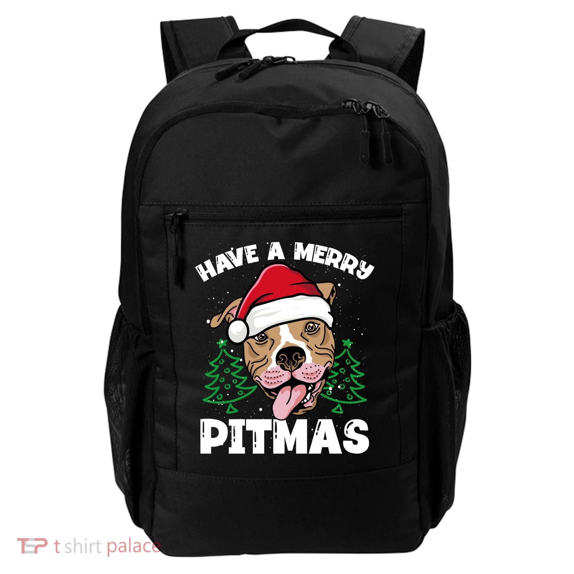Have A Merry Pitmas Dog Owner Pitbull Dog Christmas Day Gift Backpack