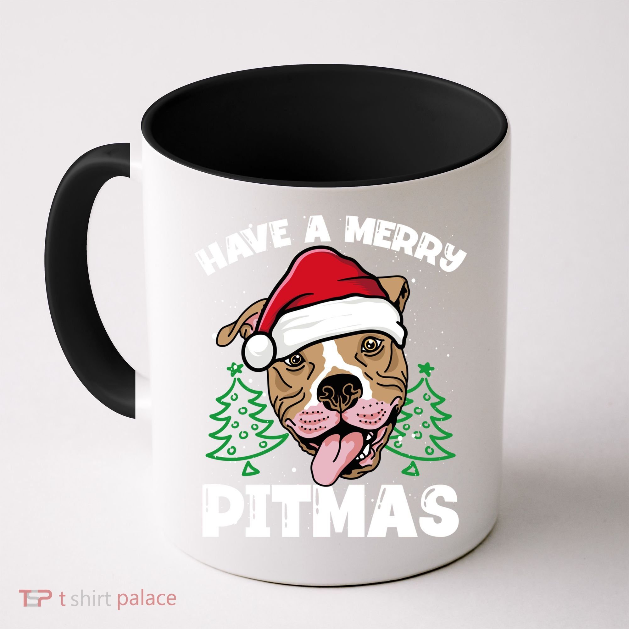 Have A Merry Pitmas Dog Owner Pitbull Dog Christmas Day Gift Coffee Mug