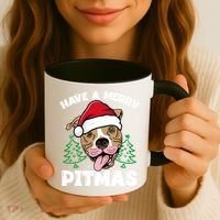 Have A Merry Pitmas Dog Owner Pitbull Dog Christmas Day Gift Coffee Mug thumb 3
