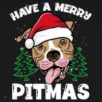 Have A Merry Pitmas Dog Owner Pitbull Dog Christmas Day Gift Women's Hoodie thumb 2