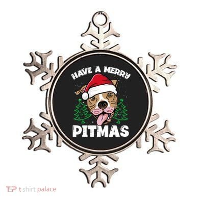 Have A Merry Pitmas Dog Owner Pitbull Dog Christmas Day Gift Ornament