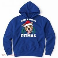 Have A Merry Pitmas Dog Owner Pitbull Dog Christmas Day Gift Hoodie thumb 0