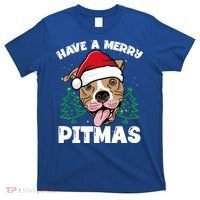 Have A Merry Pitmas Dog Owner Pitbull Dog Christmas Day Gift T-Shirt thumb 0