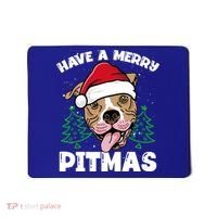 Have A Merry Pitmas Dog Owner Pitbull Dog Christmas Day Gift Mousepad thumb 0