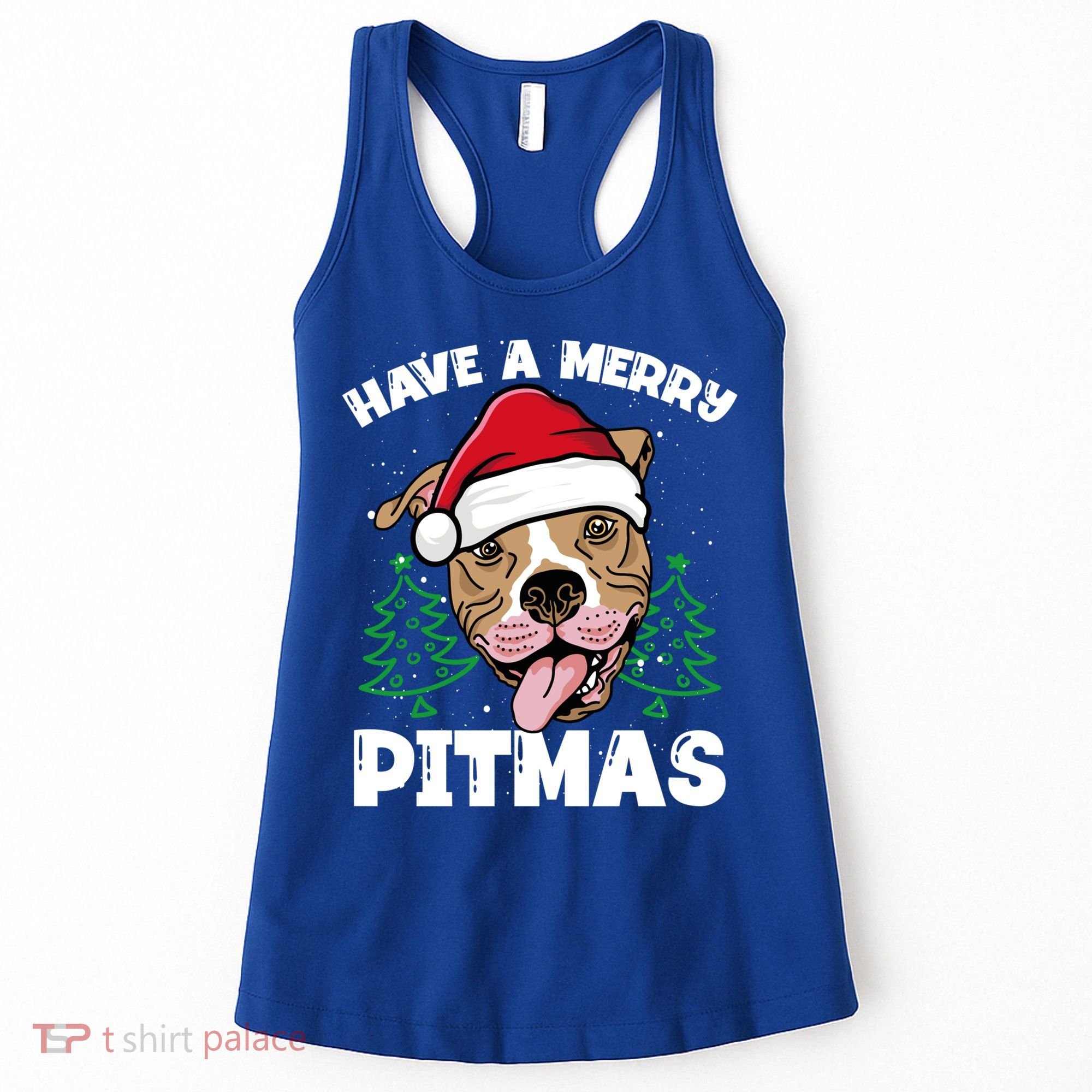 Have A Merry Pitmas Dog Owner Pitbull Dog Christmas Day Gift Women's Tank Top