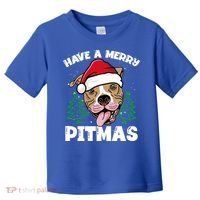 Have A Merry Pitmas Dog Owner Pitbull Dog Christmas Day Gift Toddler T-Shirt thumb 0