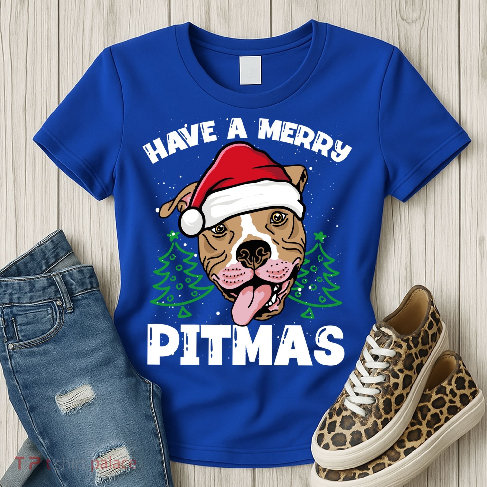 Have A Merry Pitmas Dog Owner Pitbull Dog Christmas Day Gift Women's T-Shirt