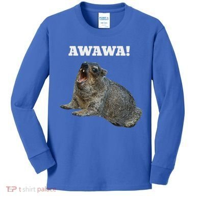 Hyrax Awawa Meme Kids Long Sleeve Shirt