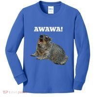 Hyrax Awawa Meme Kids Long Sleeve Shirt thumb 0