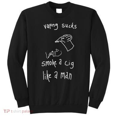 Heart Attack Man Vaping Sucks Smoke A Cig Like A Man Sweatshirt