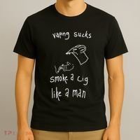Heart Attack Man Vaping Sucks Smoke A Cig Like A Man T-Shirt thumb 3