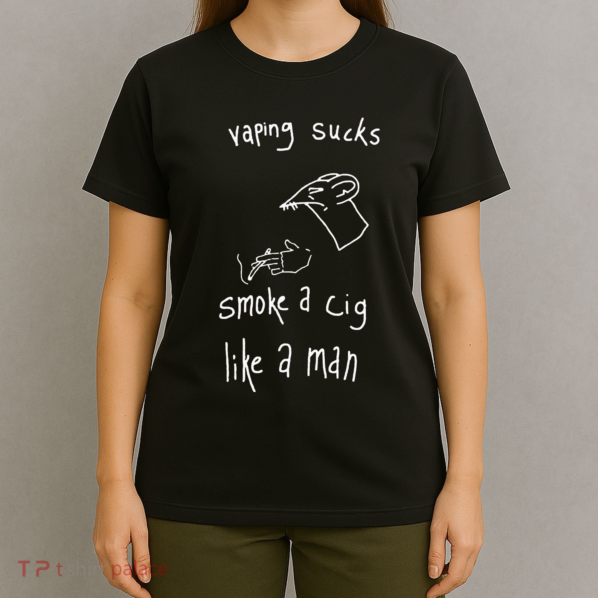 Heart Attack Man Vaping Sucks Smoke A Cig Like A Man T-Shirt
