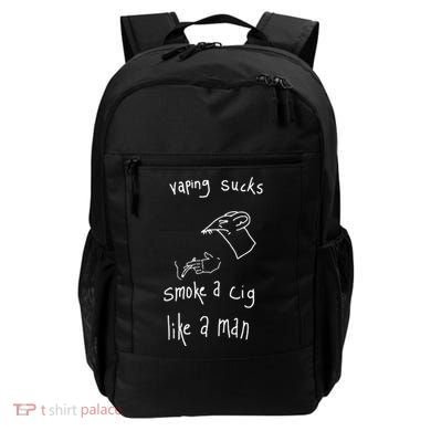 Heart Attack Man Vaping Sucks Smoke A Cig Like A Man Backpack