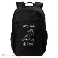 Heart Attack Man Vaping Sucks Smoke A Cig Like A Man Backpack thumb 0
