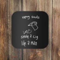 Heart Attack Man Vaping Sucks Smoke A Cig Like A Man Coaster thumb 0