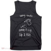 Heart Attack Man Vaping Sucks Smoke A Cig Like A Man Tank Top thumb 0