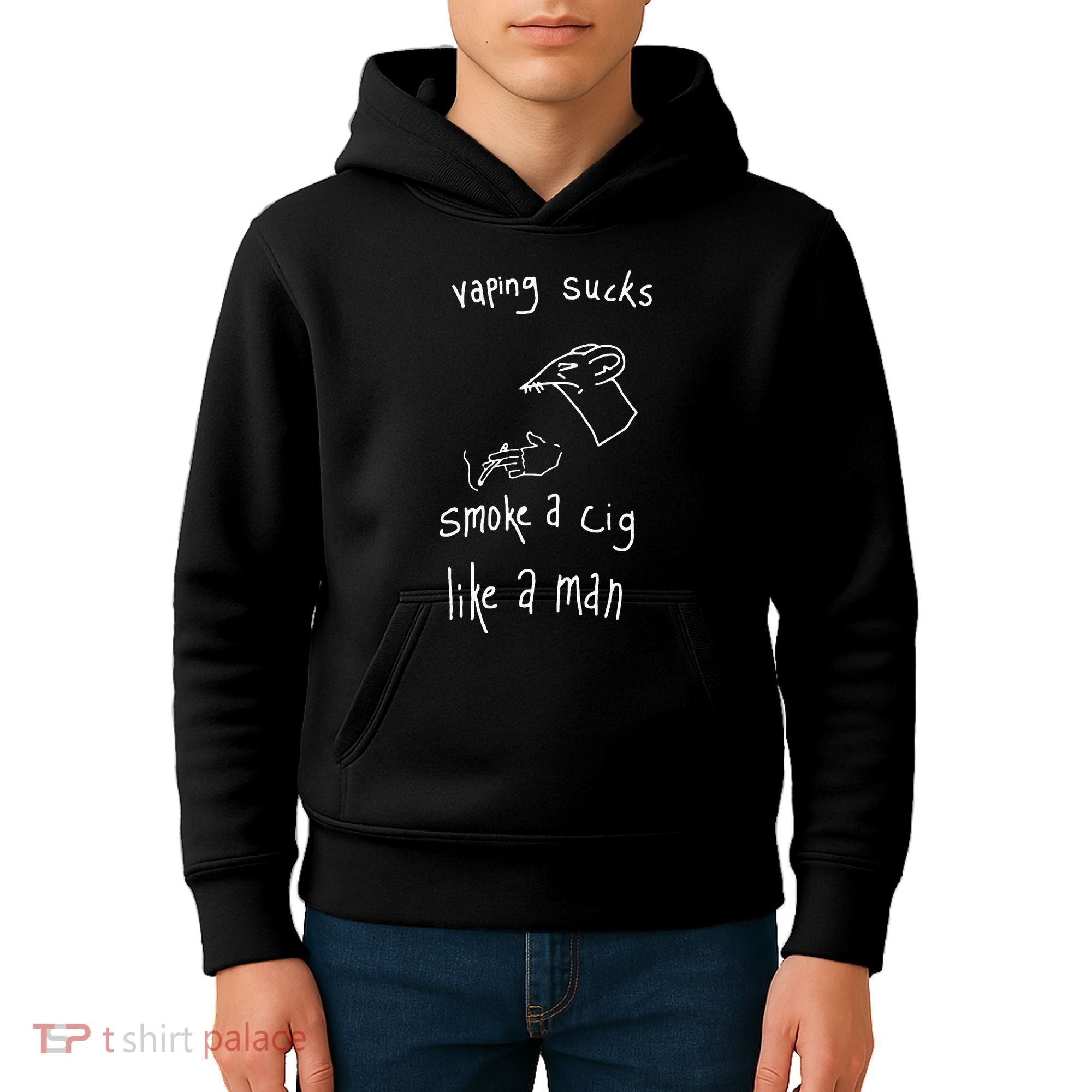 Heart Attack Man Vaping Sucks Smoke A Cig Like A Man Kids Hoodie