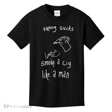 Heart Attack Man Vaping Sucks Smoke A Cig Like A Man Kids T-Shirt