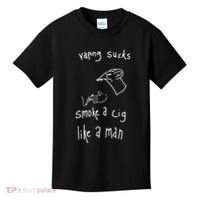 Heart Attack Man Vaping Sucks Smoke A Cig Like A Man Kids T-Shirt thumb 0