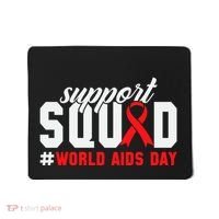 Hiv Awareness Month Support Hiv Red Ribbon Aids Awareness Long Sleeve Mousepad thumb 0