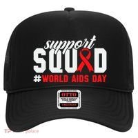 Hiv Awareness Month Support Hiv Red Ribbon Aids Awareness Long Sleeve Hat thumb 0