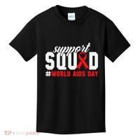 Hiv Awareness Month Support Hiv Red Ribbon Aids Awareness Long Sleeve Kids T-Shirt thumb 0