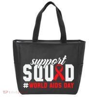 Hiv Awareness Month Support Hiv Red Ribbon Aids Awareness Long Sleeve Tote Bag thumb 0