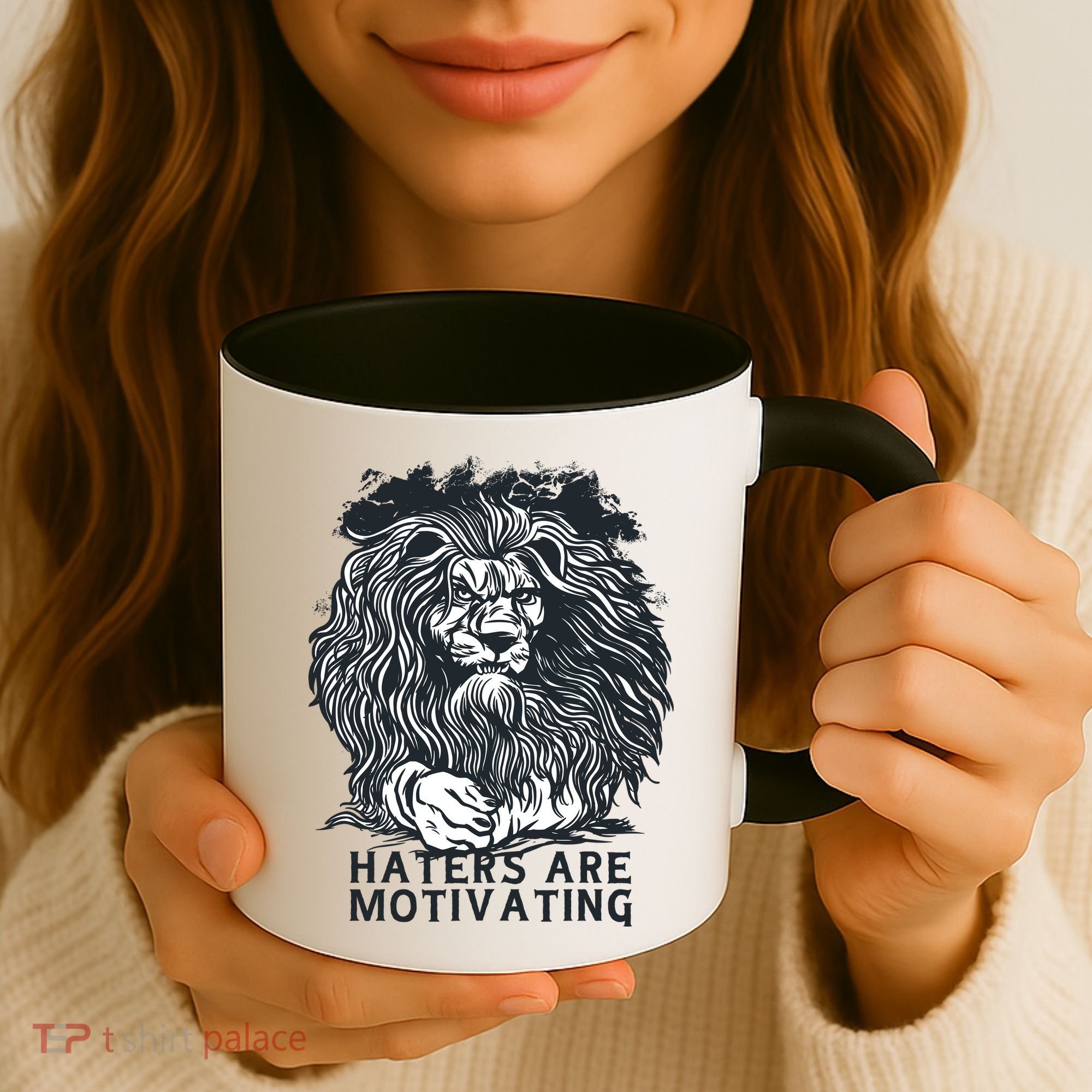 Haters Are Motivating Lion Quote Coffee Mug