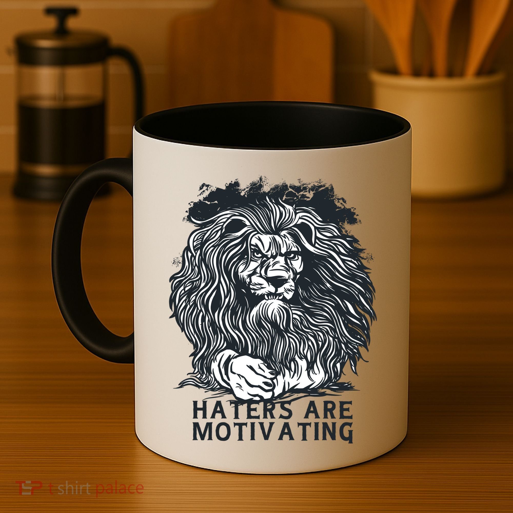 Haters Are Motivating Lion Quote Coffee Mug