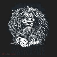 Haters Are Motivating Lion Quote Beanie thumb 2