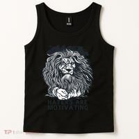 Haters Are Motivating Lion Quote Tank Top thumb 2