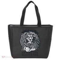 Haters Are Motivating Lion Quote Tote Bag thumb 0
