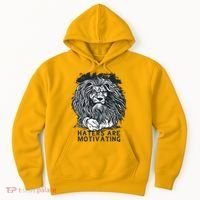 Haters Are Motivating Lion Quote Hoodie thumb 0