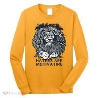 Haters Are Motivating Lion Quote Long Sleeve Shirt thumb 0