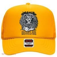 Haters Are Motivating Lion Quote Hat thumb 0