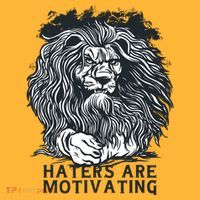 Haters Are Motivating Lion Quote Hat thumb 2