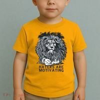Haters Are Motivating Lion Quote Toddler T-Shirt thumb 2