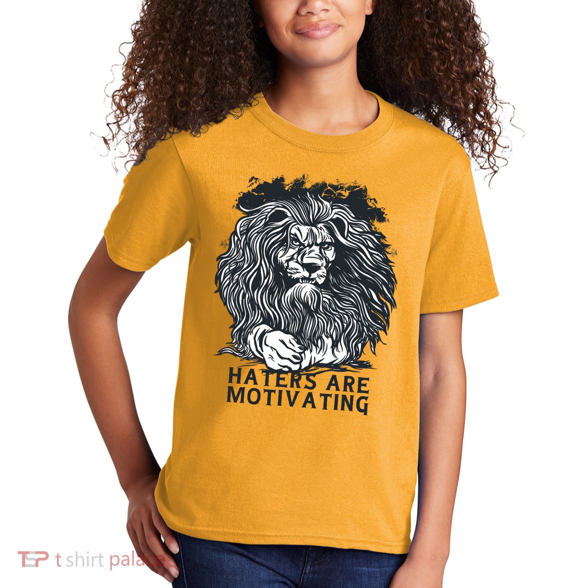 Haters Are Motivating Lion Quote Kids T-Shirt