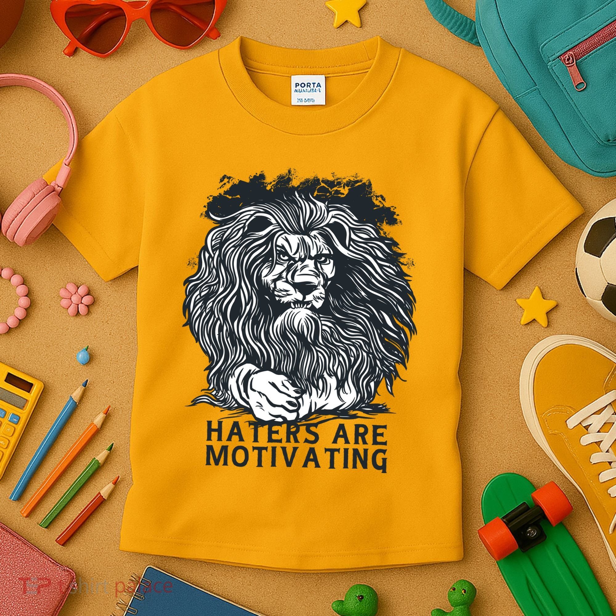 Haters Are Motivating Lion Quote Kids T-Shirt